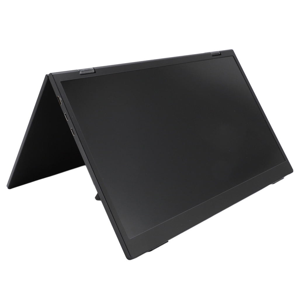ZOOMEDIN 15.6" Dual/Single Screen FHD 1080p Portable Monitor with Built-in Stand, 360° Rotation, and USB-C Connectivity - Local Delivery