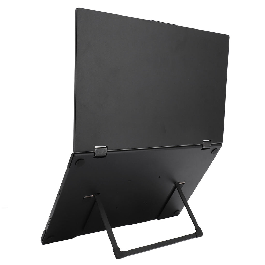 ZOOMEDIN 15.6" Dual/Single Screen FHD 1080p Portable Monitor with Built-in Stand, 360° Rotation, and USB-C Connectivity - Local Delivery