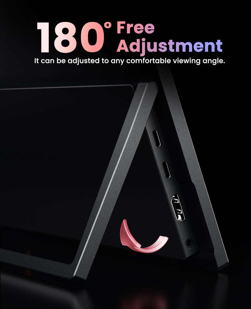 ZOOMEDIN ,15.6''/18.5''/21.5'' ,1080P FHD Portable Monitor, USB-C HDMI Laptop Extender Monitor for Laptop SDR Travel Monitor with Speakers for Laptop PS5/4 Xbox Switch Phone PC.