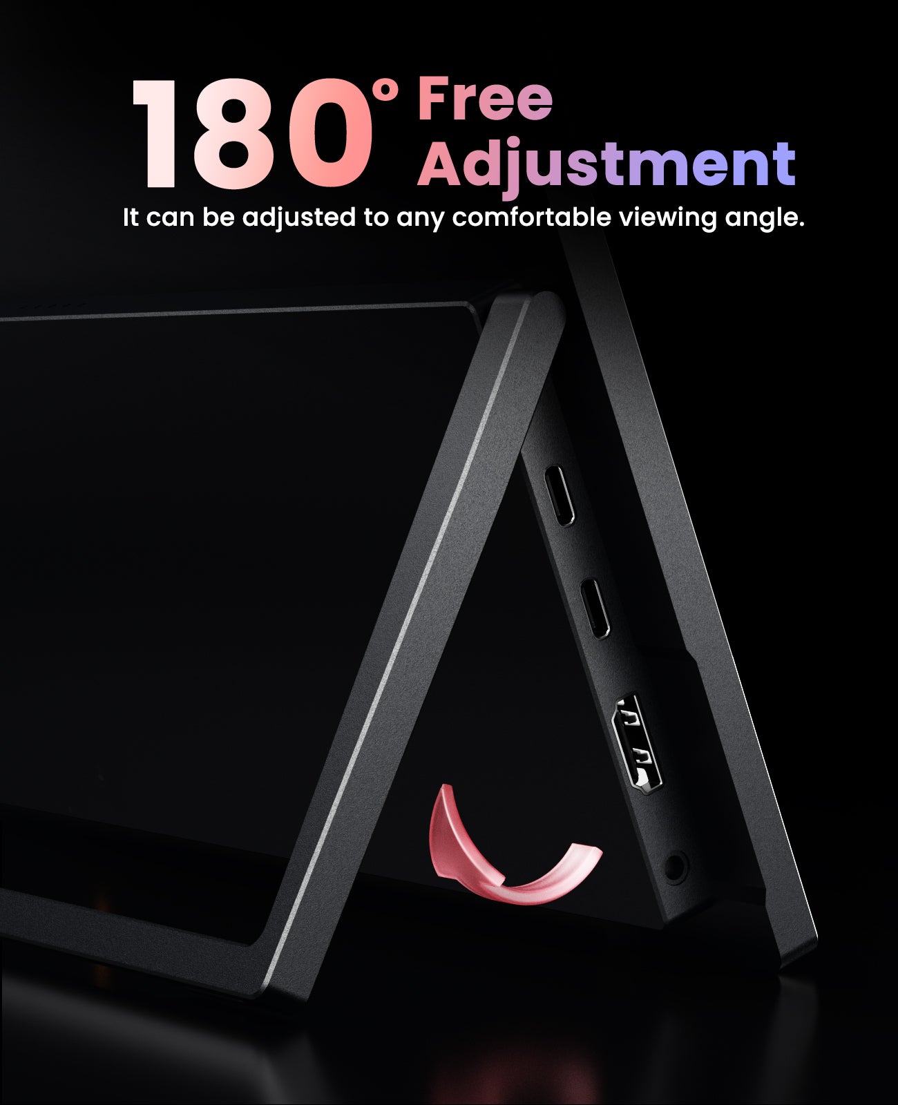 ZOOMEDIN ,15.6''/18.5''/21.5'' ,1080P FHD Portable Monitor, USB-C HDMI Laptop Extender Monitor for Laptop SDR Travel Monitor with Speakers for Laptop PS5/4 Xbox Switch Phone PC.